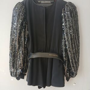 Bella Boutique Black Sequin Blazer